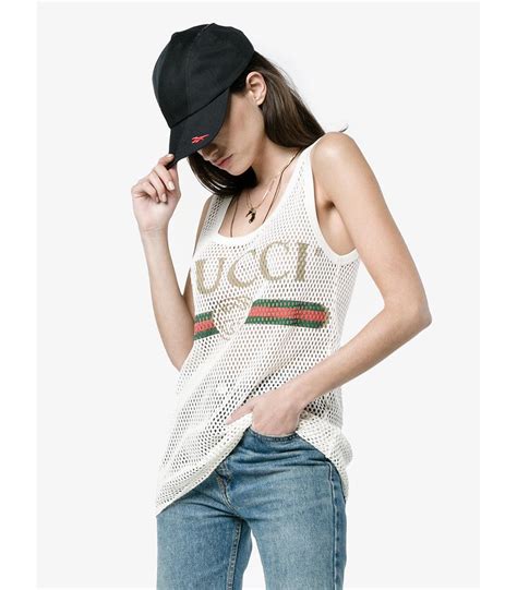 gucci tank top fake|Gucci cropped tank top.